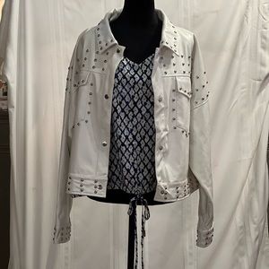 White studded jacket
